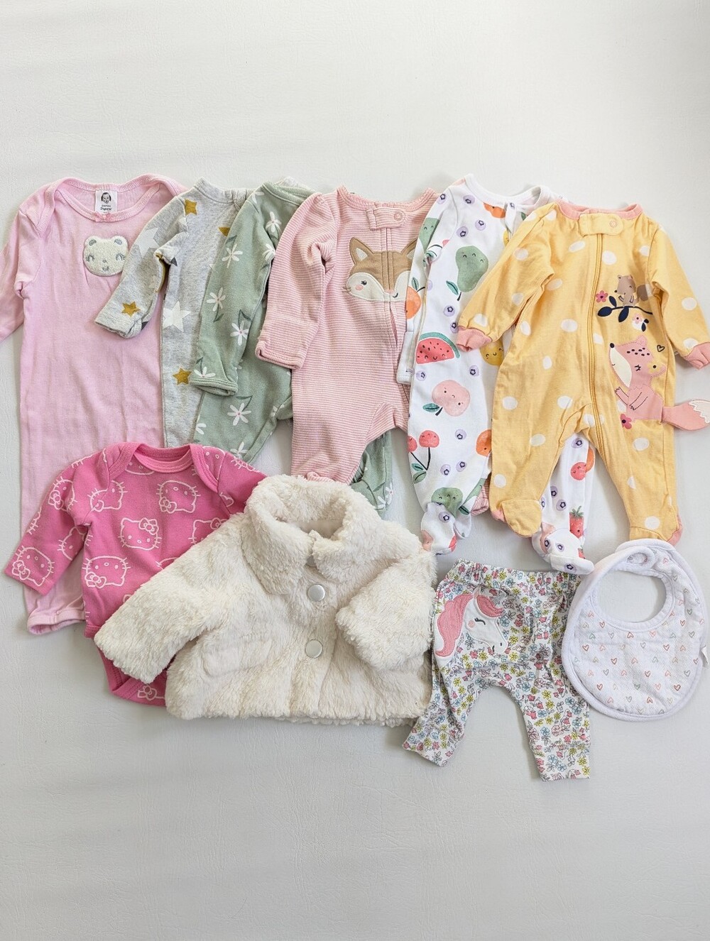Newborn Girl Clothing 10 Pieces Coat Sleepsack Playsuits Leggings